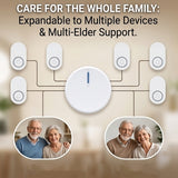 Pager Call Button Wireless 1V2 Long-Distance 433mhz Remote Control High Volume Light Home Nursing Home Wiring Free SOS Emergency