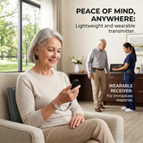 Pager Call Button Wireless 2V1 Long-Distance 433mhz High Volume Light Home Nursing Home Wiring Free SOS Emergency