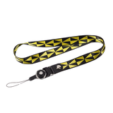 Lanyard Nylon Wearable Neck Strap Geometric Triangle Pattern Yellow