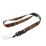 Lanyard Nylon Wearable Neck Strap Ethic Pattern Blue