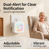 Doorbell Self-powered Wireless 2V1 Home Nursing Home Water-Proof Long-Distance Remote Control  No Camera No Battery Free Wiring Free Plug-In