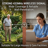 Pager Call Button Wireless 1V2 Long-Distance 433mhz Remote Control High Volume Light Home Nursing Home Wiring Free SOS Emergency