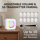 Doorbell Self-powered Wireless 2V1 Home Nursing Home Water-Proof Long-Distance Remote Control  No Camera No Battery Free Wiring Free Plug-In