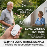 Pager Call Button Wireless 2V1 Long-Distance 433mhz Remote Control High Volume Light Home Nursing Home Wiring Free SOS Emergency