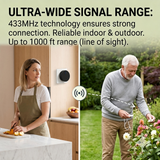 Pager Call Button Wireless 1V2 Long-Distance 433mhz Remote Control High Volume Light Home Nursing Home Wiring Free SOS Emergency